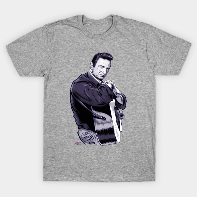 Johnny Cash - An illustration by Paul Cemmick T-Shirt by PLAYDIGITAL2020